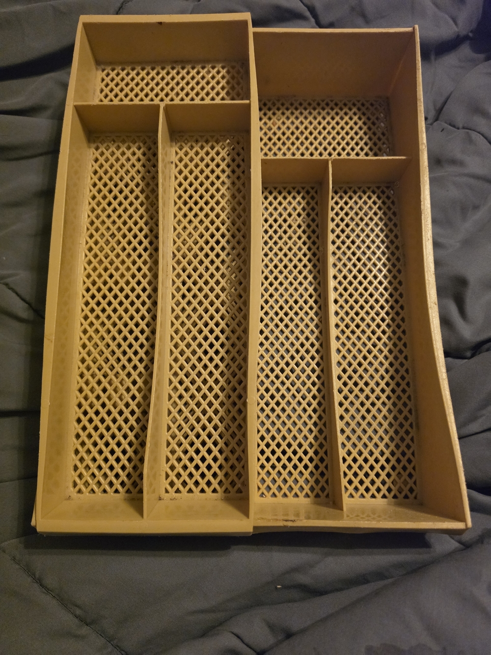 Plastic Compartment Tray - Beige Organizer